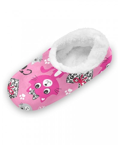 Funny Cartoon Hipster Cat Kids Boys Girls House Slippers Socks Spa Travel toddler Home Shoes Non Slip Warm Soft Winter Fuzzy ...