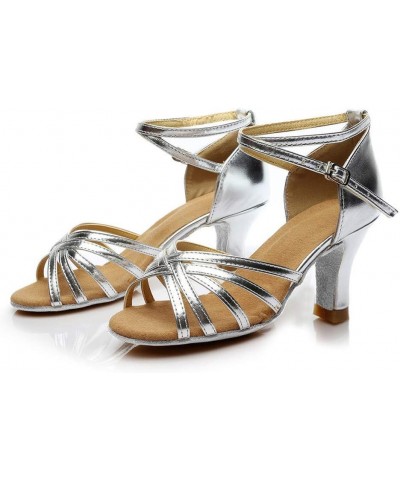 Women'S Clear Heeled sandals Casual Low Block Heels Dressy sandals Women sandals Women Beach Platform Silver-5 $21.40 Sandals