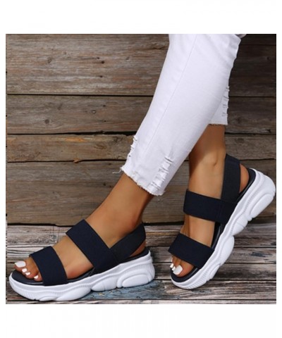 Platform Women Shoes Wedges Sneakers Platform Sandals Women Heel Rhinestone Sandals Heeled Sandals For Women Black 11 $8.92 S...