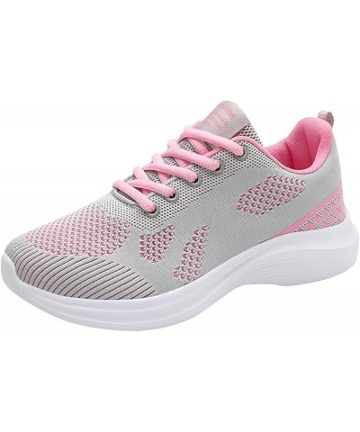 Women Breathable Mesh Walking Shoes Comfortable Non Slip Sports Running Shoes Casual Arch Support Air Cushion Pink 7.5 $15.97...