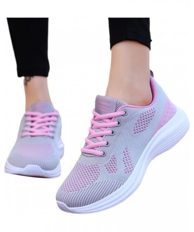 Women Breathable Mesh Walking Shoes Comfortable Non Slip Sports Running Shoes Casual Arch Support Air Cushion Pink 7.5 $15.97...