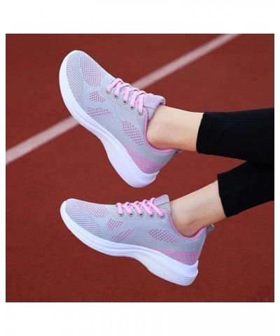 Women Breathable Mesh Walking Shoes Comfortable Non Slip Sports Running Shoes Casual Arch Support Air Cushion Pink 7.5 $15.97...