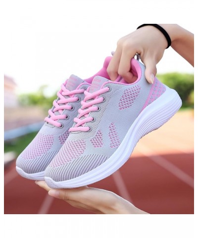 Women Breathable Mesh Walking Shoes Comfortable Non Slip Sports Running Shoes Casual Arch Support Air Cushion Pink 7.5 $15.97...