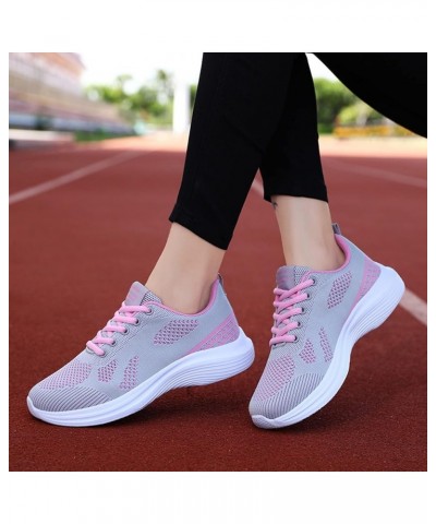 Women Breathable Mesh Walking Shoes Comfortable Non Slip Sports Running Shoes Casual Arch Support Air Cushion Pink 7.5 $15.97...