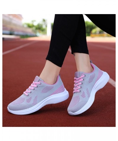 Women Breathable Mesh Walking Shoes Comfortable Non Slip Sports Running Shoes Casual Arch Support Air Cushion Pink 7.5 $15.97...