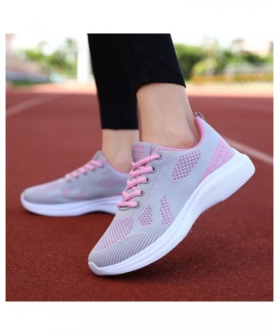 Women Breathable Mesh Walking Shoes Comfortable Non Slip Sports Running Shoes Casual Arch Support Air Cushion Pink 7.5 $15.97...