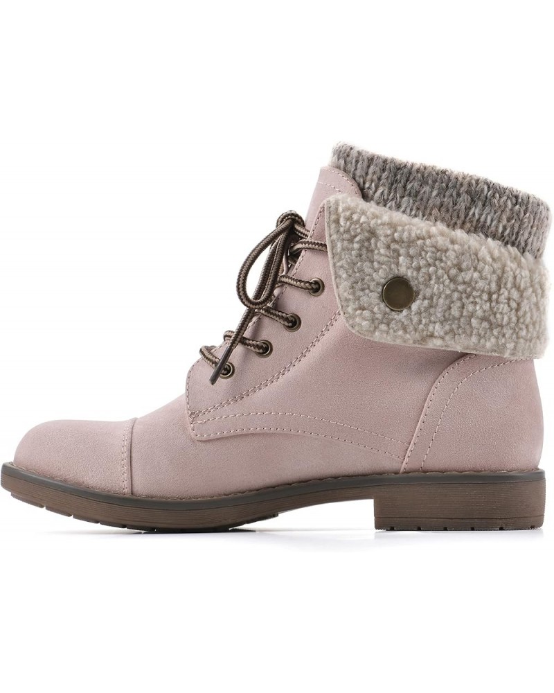 Women's Duena Hiking Style Boot Pale Pink/Fabric/Fleece $19.27 Boots