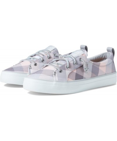 Women's Crest Vibe Seasonal Sneaker Grey Gingham $29.13 Fashion Sneakers