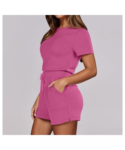 Winter Pants Suits Women Solid Jumpsuit With 4 Pockets plus Size Mini Dress B-hot Pink➤➤ Vacation Resort Outfits Jumpsuit $14...