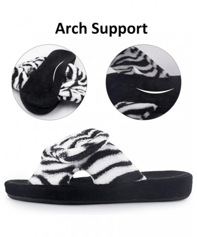 Women's Arch Support Slippers Memory Foam Adjustable Women Slippers Open Toe Hook and Loop Indoor Outdoor Soft Comfy Bedroom ...