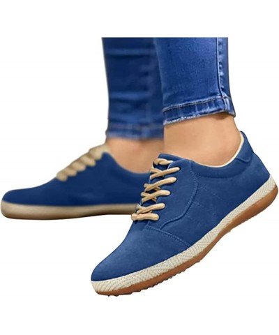 Sneakers for Women Slip On Low Cut Casual Walking Shoes Dressy Summer Comfort Fashion Platform Flats Loafers Blue $19.07 Athl...