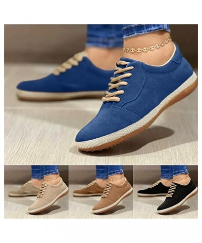 Sneakers for Women Slip On Low Cut Casual Walking Shoes Dressy Summer Comfort Fashion Platform Flats Loafers Blue $19.07 Athl...