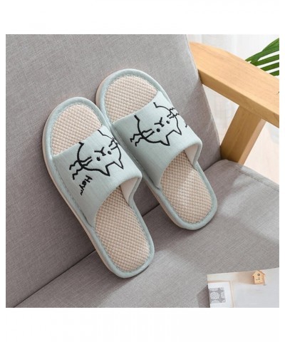 Woman Fashion House Shoes Floor Comfort Female Couple Style Indoor Women Soft Home Flat Cat Slippers Cotton Winter Warm (Colo...