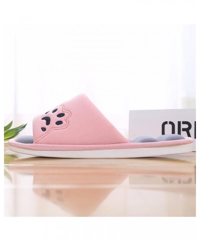 Woman Fashion House Shoes Floor Comfort Female Couple Style Indoor Women Soft Home Flat Cat Slippers Cotton Winter Warm (Colo...