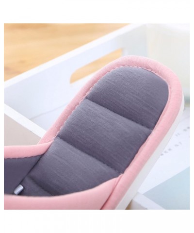 Woman Fashion House Shoes Floor Comfort Female Couple Style Indoor Women Soft Home Flat Cat Slippers Cotton Winter Warm (Colo...