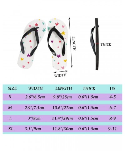 Women's Flip Flop Sandal Abstract Confetti Hearts and Stars for Beach Summer Slippers $9.88 Sandals