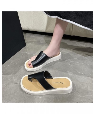 Chunky Platform Heel Sandals for Women Women Sandals Fashion New Pattern Solid Color Spring and Summer Flat Non Slip Light So...