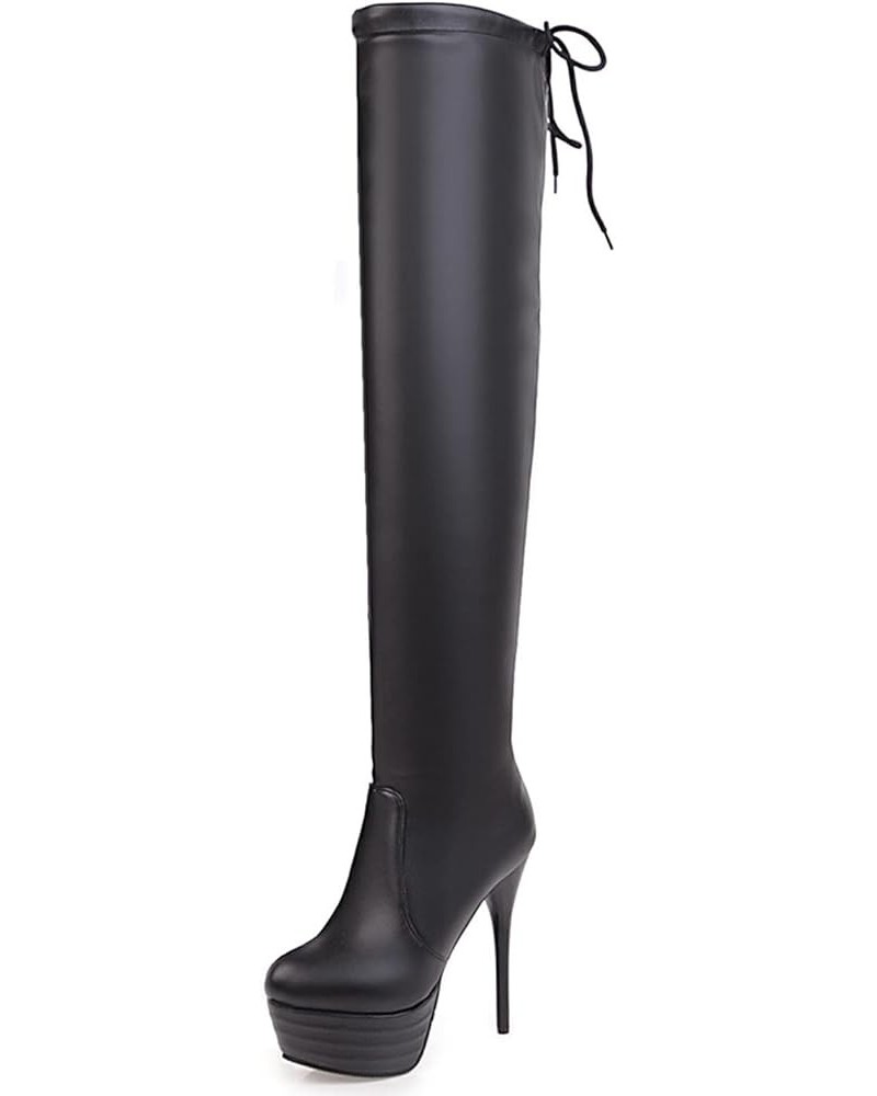 Stiletto Heels Women Winter Warm Over The Knee Long Boots Black 2 $32.42 Boots