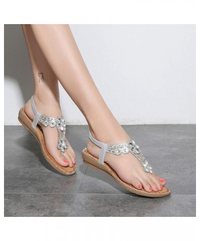 womens dressy sandals bling sandals for women summer sandals womens sandals size 7 beach wedding sandals Silver $13.10 Sandals