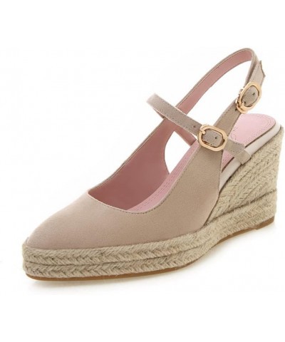 Womens Platform Espadrille Wedges High Heel Sandals 18 Beige $29.69 Sandals