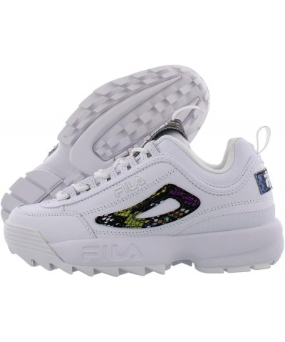 Women's Disruptor II Premium Comfortable Sneakers, Pglo, 8 White/Black $34.68 Fashion Sneakers