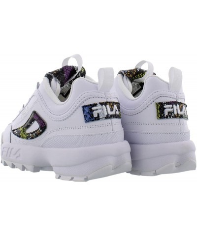 Women's Disruptor II Premium Comfortable Sneakers, Pglo, 8 White/Black $34.68 Fashion Sneakers