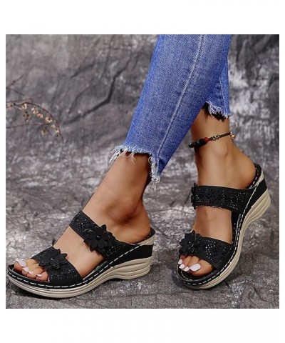 Orthopedic Sandals for Women with Arch Support Comfortable Walking Shoes Summer Sandals Wedge Sandals Wide Width Platform Wed...