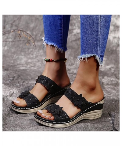 Orthopedic Sandals for Women with Arch Support Comfortable Walking Shoes Summer Sandals Wedge Sandals Wide Width Platform Wed...