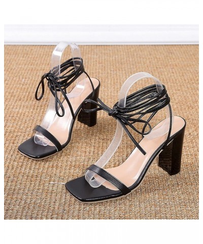 Women Strappy Sandals Crystal Rhinestone Nude Women Shoes Sexy Pumps Club Party Evening Prom Pumps Shoes Ao1-black $18.85 San...