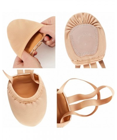 Half Sole Dance Shoes - Stretchy Canvas Pirouette Shoes for Ballet, Lyrical, Modern, Jazz Dance, and Contemporary 2pcs Nude $...