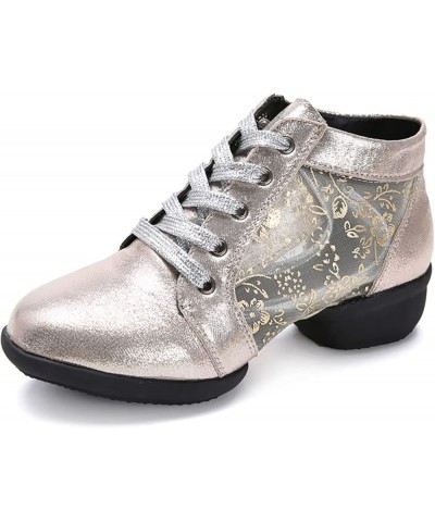 Tap Dance Shoes For Girls Comfortable Low Heeled Sandals Dance Heels With Ankle Support Latin Dance Shoes Silv 6-gold $17.88 ...