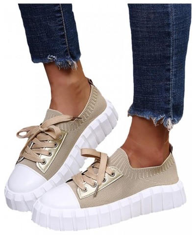 Women's Walking Shoes Slip On - Ladies Casual Versatile Comfortable Canvas Flat Shoes Z-01 Khaki $24.83 Athletic Shoes