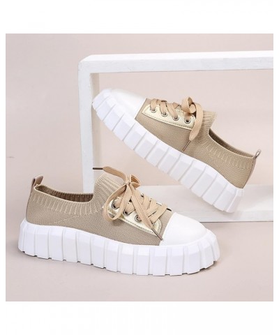 Women's Walking Shoes Slip On - Ladies Casual Versatile Comfortable Canvas Flat Shoes Z-01 Khaki $24.83 Athletic Shoes