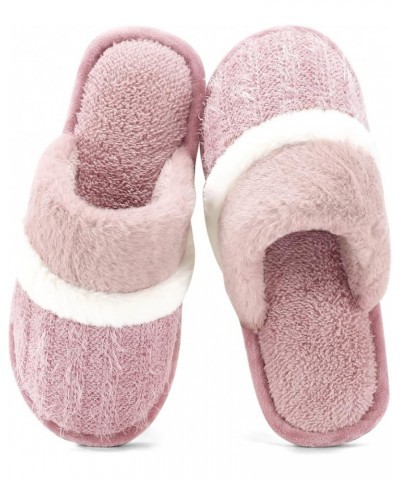 Cozy Slippers for Women Indoor and Outdoor Fuzzy House Shoes with Memory Foam Anti-Skid Sole Gifts for Women Mom Ladies Pink ...