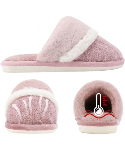 Cozy Slippers for Women Indoor and Outdoor Fuzzy House Shoes with Memory Foam Anti-Skid Sole Gifts for Women Mom Ladies Pink ...