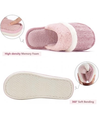 Cozy Slippers for Women Indoor and Outdoor Fuzzy House Shoes with Memory Foam Anti-Skid Sole Gifts for Women Mom Ladies Pink ...