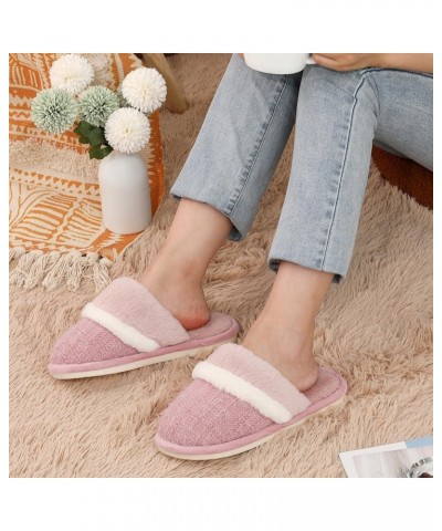 Cozy Slippers for Women Indoor and Outdoor Fuzzy House Shoes with Memory Foam Anti-Skid Sole Gifts for Women Mom Ladies Pink ...