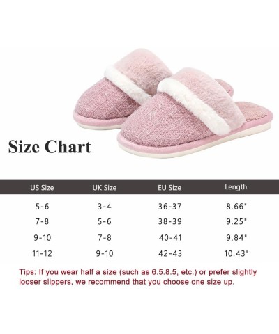 Cozy Slippers for Women Indoor and Outdoor Fuzzy House Shoes with Memory Foam Anti-Skid Sole Gifts for Women Mom Ladies Pink ...