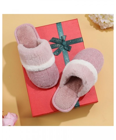 Cozy Slippers for Women Indoor and Outdoor Fuzzy House Shoes with Memory Foam Anti-Skid Sole Gifts for Women Mom Ladies Pink ...