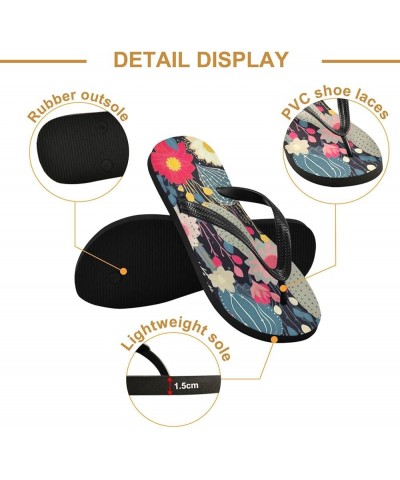 Flip Flop Sandals for Men Women Teen - Flowers Cactus Shoes Waterproof Outdoor Summer Slippers 10-11 Men $8.83 Sandals