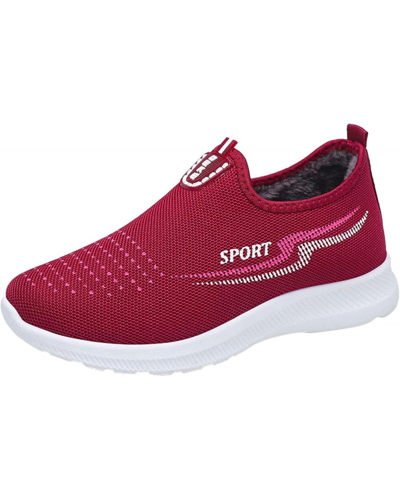 mule sneakers for women, Woemens Outdoor Mesh Sports Shoes Runing Breathable Lace-Up Sneakers Z 21-red $14.44 Fashion Sneakers