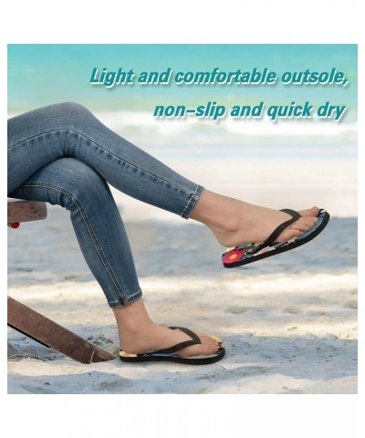 Flip Flop Sandals for Men Women Teen - Flowers Cactus Shoes Waterproof Outdoor Summer Slippers 10-11 Men $8.83 Sandals