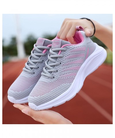 slide on shoes women, Ladies Shoes Color Matching Fashion Mesh Breathable Lace-up Flat Heel Casual Sneakers Z 05-grey $16.82 ...