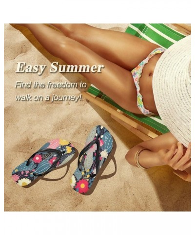 Flip Flop Sandals for Men Women Teen - Flowers Cactus Shoes Waterproof Outdoor Summer Slippers 10-11 Men $8.83 Sandals