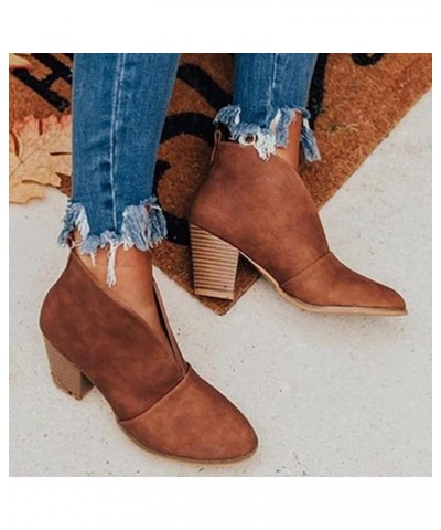 Boots Women with Flowers Boots Booties Boots Stacked Short Heel Boots Leather Fahsion Women's Women's Boots Walking Boot Stab...