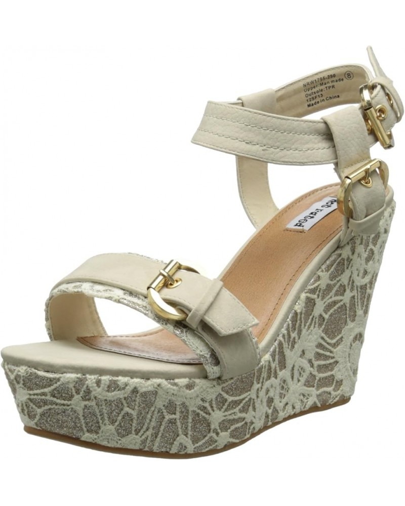 Women's Swizzle Wedge Sandal Cream $21.27 Sandals