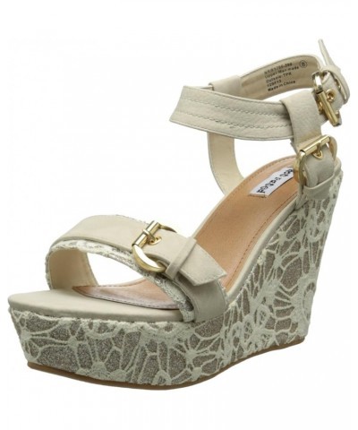 Women's Swizzle Wedge Sandal Cream $21.27 Sandals