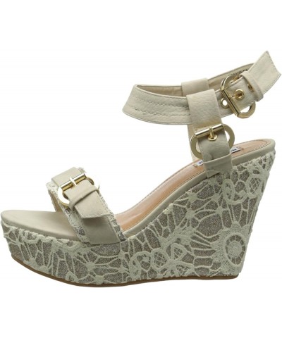 Women's Swizzle Wedge Sandal Cream $21.27 Sandals