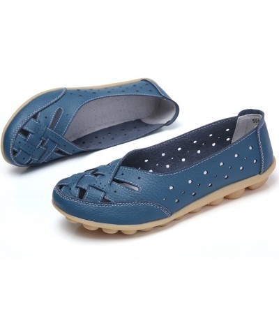 Slip On Women Comfort Walking Flat Loafers Casual Shoes Driving Loafers Walking Shoes for Casual Flats (Light Blue, 7) $21.73...