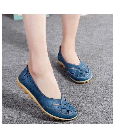 Slip On Women Comfort Walking Flat Loafers Casual Shoes Driving Loafers Walking Shoes for Casual Flats (Light Blue, 7) $21.73...